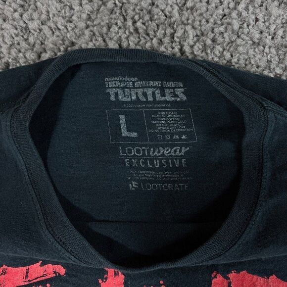 TMNT Teenage Mutant Ninja Turtles Shirt Mens Large Black Lootwear Exclusive - Picture 3 of 11